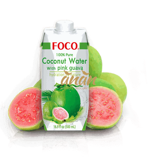 Coconut Water with Pink Guava 500ml. - Kokosová Voda s Guavovým Džúsom