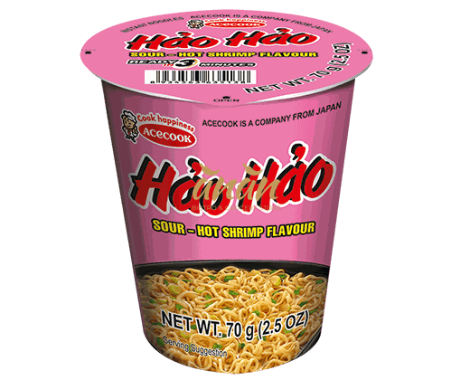 HaoHao Handy Noodle - Krevetovo Pikantné Rezance 70g.