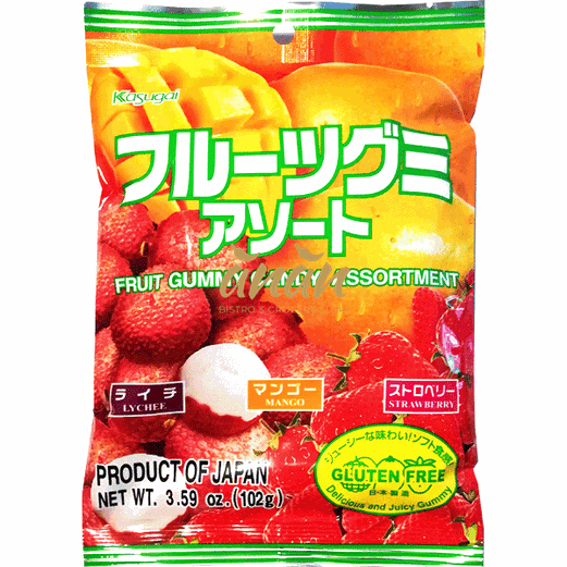 Kasugai Gummy Candy Fruit 102g.