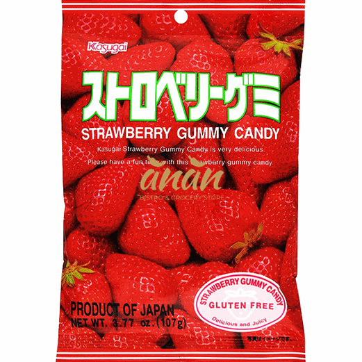 Kasugai Gummy Candy Strawberry 107g.