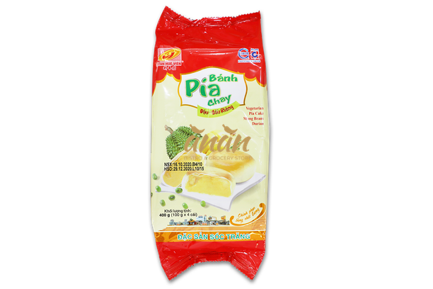 Vegetarian Pia Cake Bean & Durian 400g.